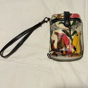 Sakroots Peace Nature Bird Design Wristlet Wallet